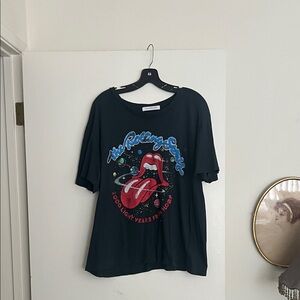 Daydreamer Black Graphic Tee with Red and Blue Accents